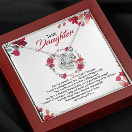To My Daughter - Remember How Much You Are Loved - Necklace SO82T - Charming Present