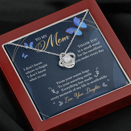 To My Mom - Thank You For All Your Sacrifices - Necklace SO07T - Charming Present