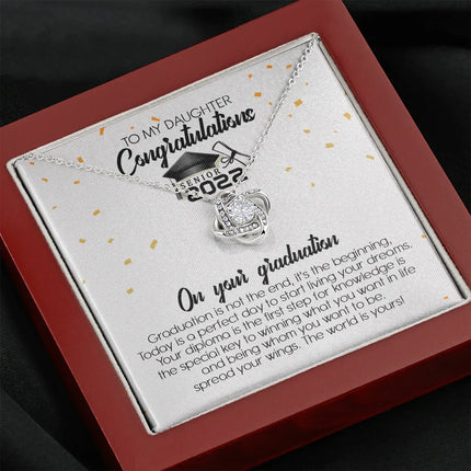 To My Daughter - Congratulation On Your Graduation - Necklace SO107T - Charming Present