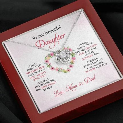To Our Daughter - We Will Always Love You - Necklace SO95 - Charming Present