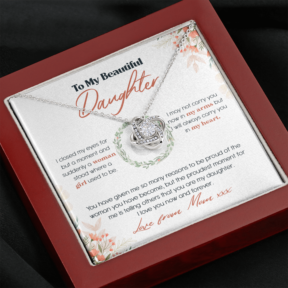 To My Beautiful Daughter - I Closed My Eyes - Necklace SO54T