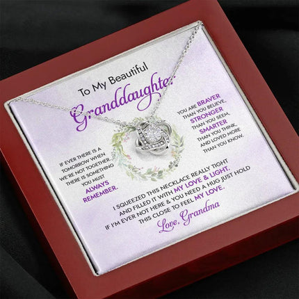 To My Beautiful Granddaughter - My Love And Light - Necklace DR18 - Charming Present