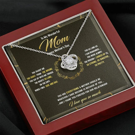 To The Best Mom - Happy Mother's Day The Person I Looked Up To - Necklace SO41Tv2 - Charming Present
