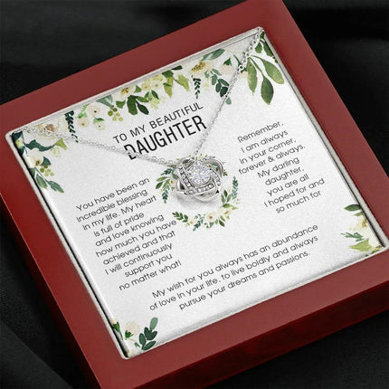 To My Beautiful Daughter - You're An Incredible Blessing - Necklace SO148V - Charming Present