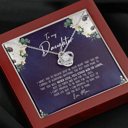 To My Daughter - You Either Win Or Learn -Necklace SO68 - Charming Present