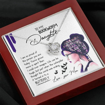 To My Bookworm Daughter - So Proud Of You - Necklace KT22 - Charming Present