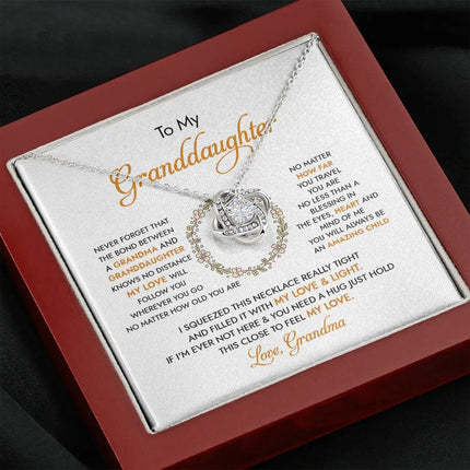 To My Granddaughter - Never Forget That The Bond Between A Grandma And Granddaughter - Necklace DR17 - Charming Present