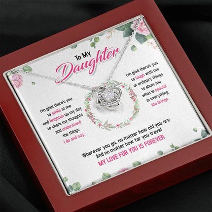 To My Daughter My Love For You Is Forever - Necklace SO37T - Charming Present
