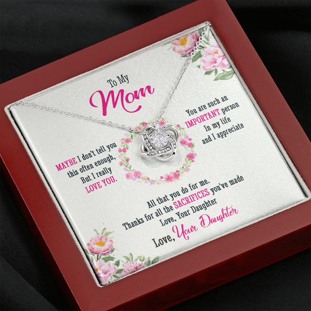To My Mom - Thanks For All Your Sacrifices - Necklace SO39T
