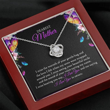 To My Mom In Heaven - I Miss The Warmth Of Your Gentle Hug - Necklace SO90V - Charming Present