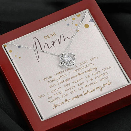 Dear Mom You're The Reason Behind My Smile Necklace SO21T - Charming Present
