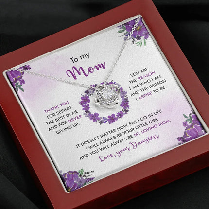 To My Mom - You Will Always Be My Loving Mom - Necklace SO99 - Charming Present