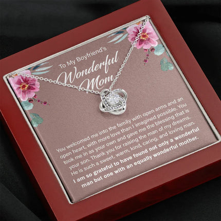 To My Boyfriend's Wonderful Mom - Thank You For Raising The Man Of My Dreams - Necklace SO14T - Charming Present