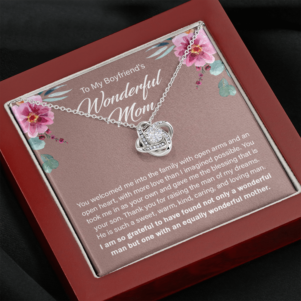 To My Boyfriend's Wonderful Mom - Thank You For Raising The Man Of My Dreams - Necklace SO14T