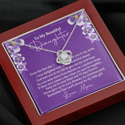 To My Beautiful Daughter - You'll Alway Be My Little Girl - Necklace SO76V - Charming Present