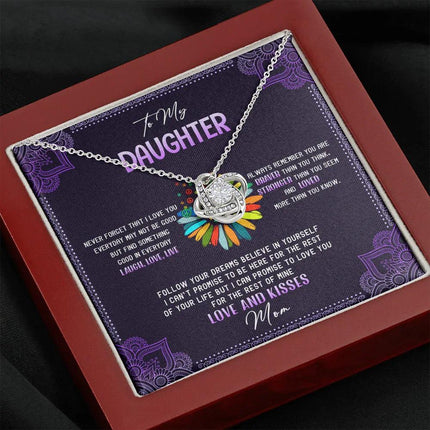 To My Daughter - Never Forget That I Love You - Hippie Necklace SO114T - Charming Present