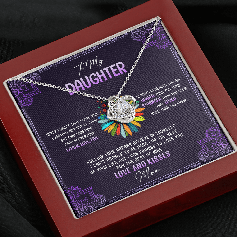 To My Daughter - Never Forget That I Love You - Hippie Necklace SO114T