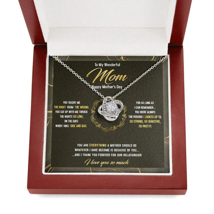 To The Best Mom - Happy Mother's Day The Person I Looked Up To - Necklace SO41Tv2 - Charming Present