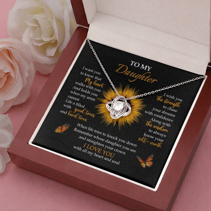 To My Daughter - My Heart Walks With You - Necklace SO65V - Charming Present
