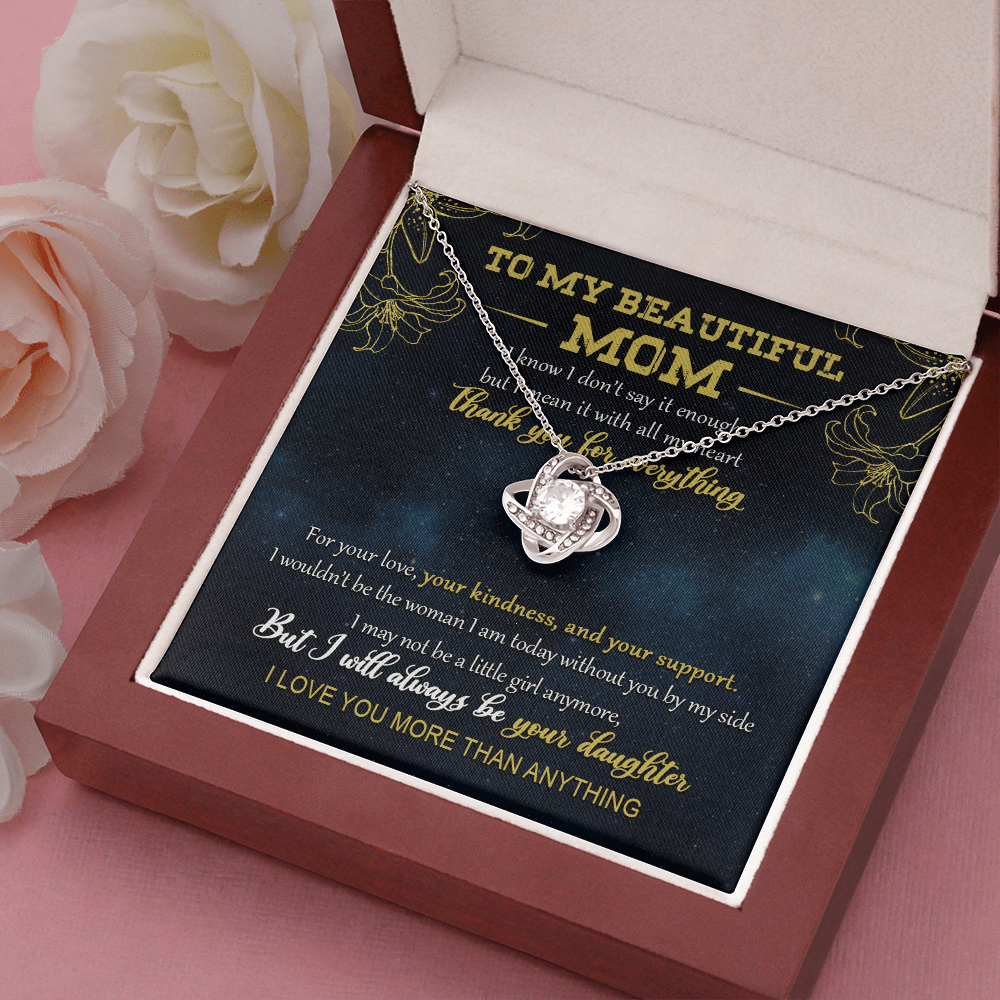 To My Beautiful Mom - I Love You More Than Anything - Necklace SO05V
