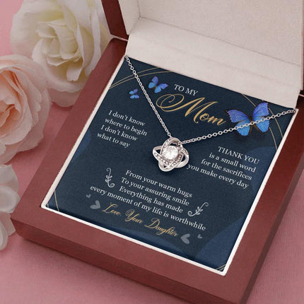 To My Mom - Thank You For All Your Sacrifices - Necklace SO07T - Charming Present