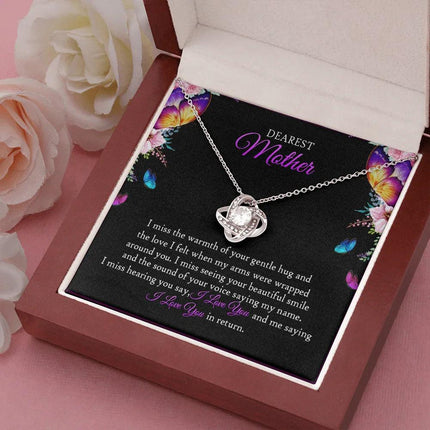 To My Mom In Heaven - I Miss The Warmth Of Your Gentle Hug - Necklace SO90V - Charming Present