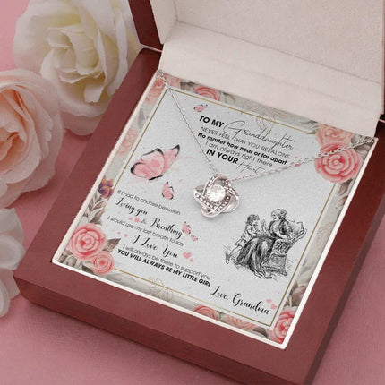 To My Granddaughter - I AM Right There In Your Heart - Necklace DR15 - Charming Present