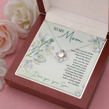 To My Mom - You're My Caring Angel - Necklace SO53V - Charming Present