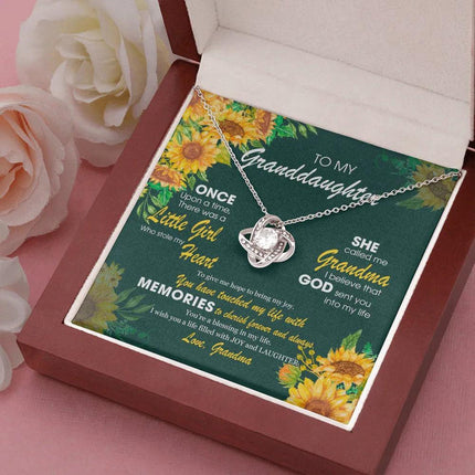 To My Granddaughter - God Sent You Into My Life - Necklace DR12 - Charming Present