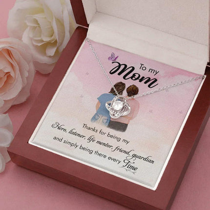 To My Mom Thanks For Being My Hero Necklace SO46 - Charming Present