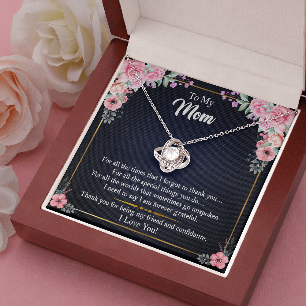 To My Mom - Thank You For Being My Friend and Confidante - Necklace SO105V