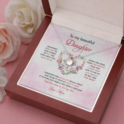 To My Daughter Hold This Close To Feel My Love - Necklace SO96 - Charming Present