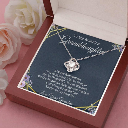 To My Granddaughter, You're In My Heart Necklace SO06v1 - Charming Present