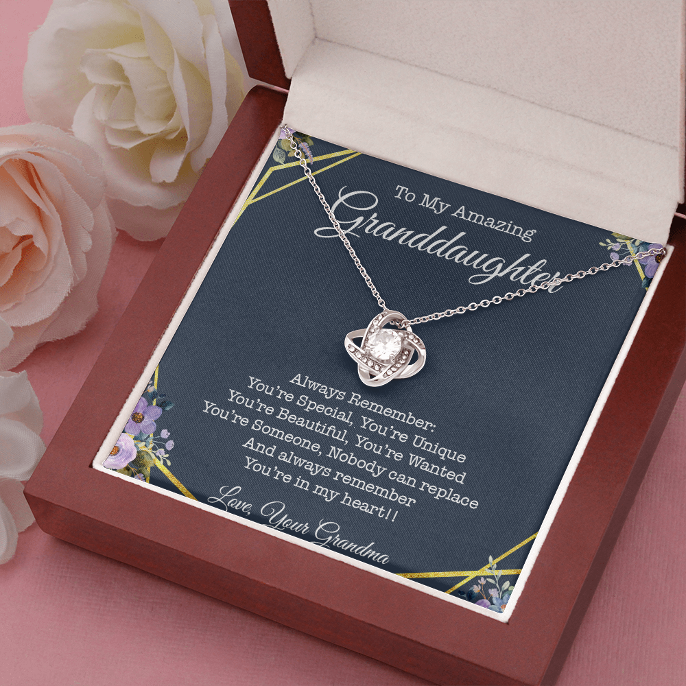 To My Granddaughter, You're In My Heart Necklace SO06v1