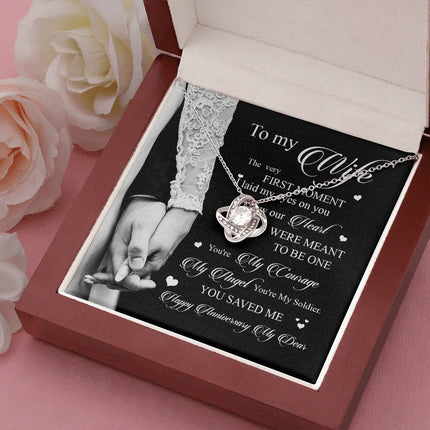 To My Wife I Knew Our Hearts Were Meant To Be One Necklace SO25 - Charming Present