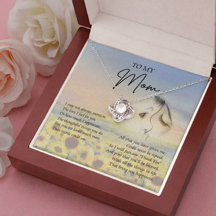 To My Mom I Will Just Say Thank You Necklace SO42 - Charming Present