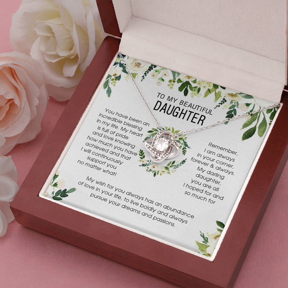 To My Beautiful Daughter - You're An Incredible Blessing - Necklace SO148V