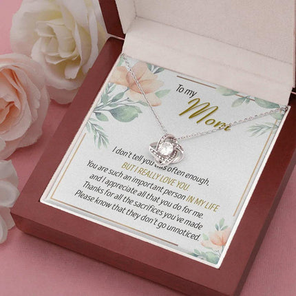 To My Mom Thanks For All The Sacrifices You've Made - Necklace SO27T - Charming Present
