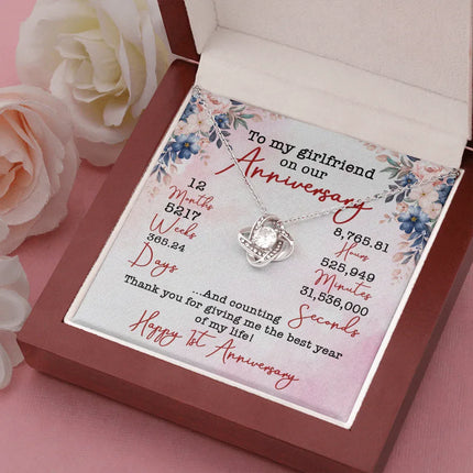 To My Girlfriend On Our Aniversary Necklace SO02v1 - Charming Present