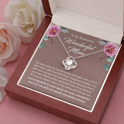 To My Boyfriend's Wonderful Mom - Thank You For Raising The Man Of My Dreams - Necklace SO14T - Charming Present