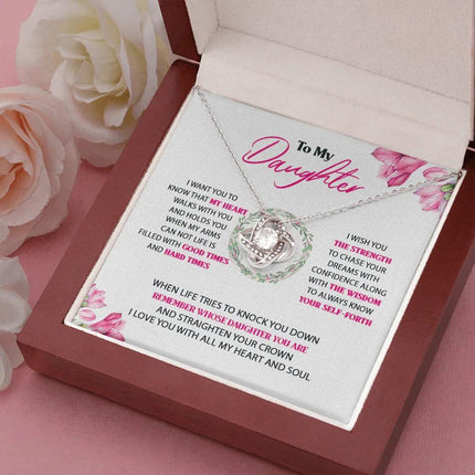 To My Daughter - My Heart Walks With You - Necklace SO64T - Charming Present