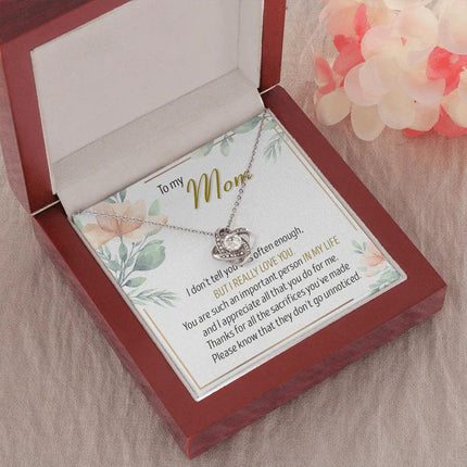 To My Mom Thanks For All The Sacrifices You've Made - Necklace SO27T - Charming Present