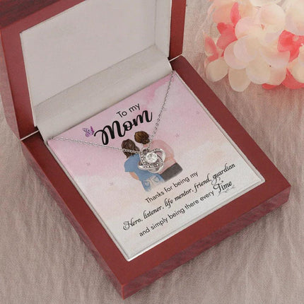 To My Mom Thanks For Being My Hero Necklace SO46 - Charming Present