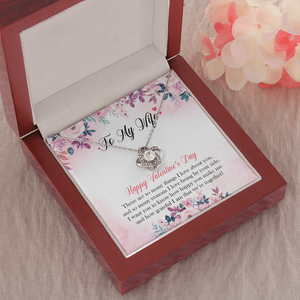 TO MY WIFE - HAPPY VALENTINE'S DAY - LOVE KNOT NECKLACE KT01