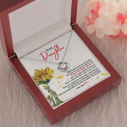 To My Sunflower Daughter - Believe In Yourself & Remember To Be Awesome - Necklace SO104T - Charming Present