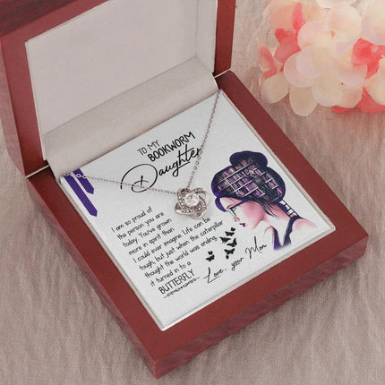 To My Bookworm Daughter - So Proud Of You - Necklace KT22 - Charming Present
