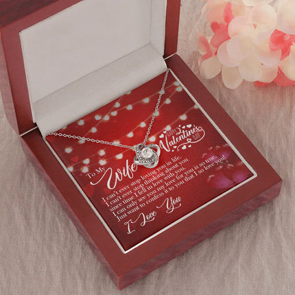 TO MY WIFE - HAPPY VALENTINE'S DAY - LOVE KNOT NECKLACE KT03 - Charming Present