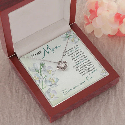 To My Mom - You're My Caring Angel - Necklace SO53V - Charming Present