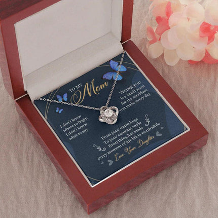 To My Mom - Thank You For All Your Sacrifices - Necklace SO07T - Charming Present