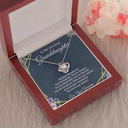 To My Granddaughter, You're In My Heart Necklace SO06v1 - Charming Present